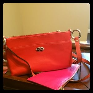 Coach crossbody purse pink & red